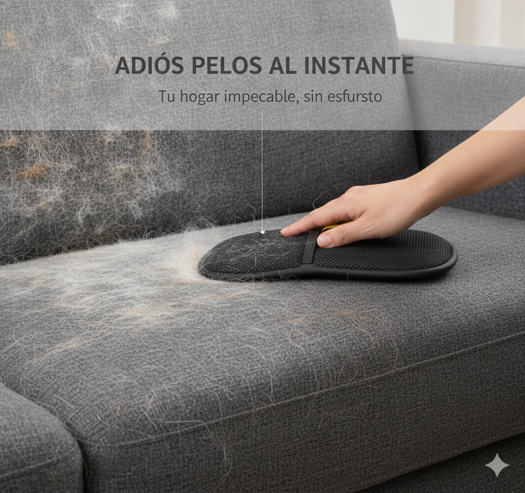 2 Guantes Quita Pelo l Tecnología para mantener tu ropa y muebles impecables.